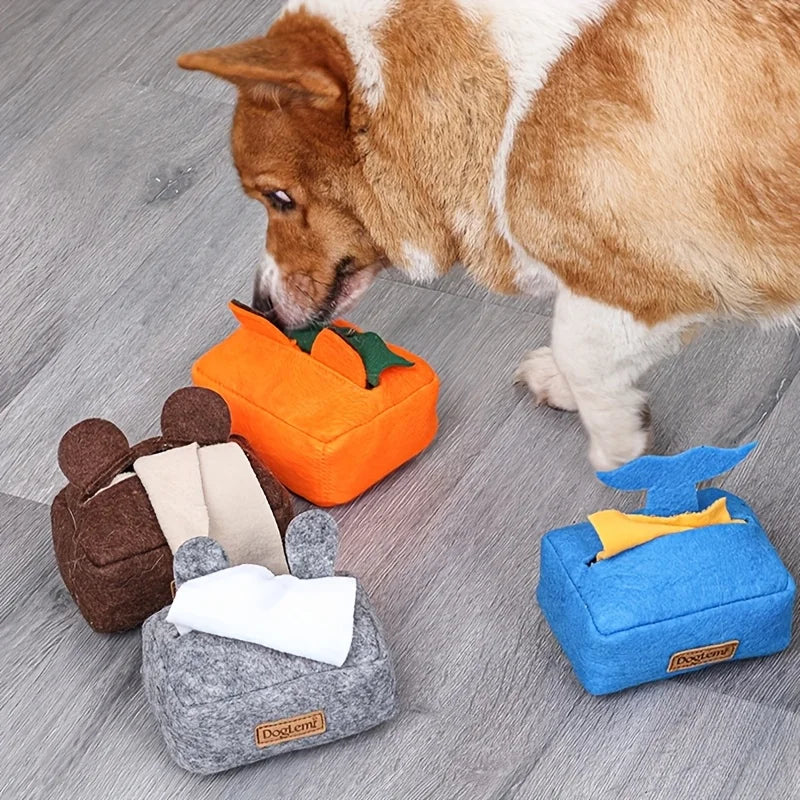 Tissue Box Nosework Dog Toy