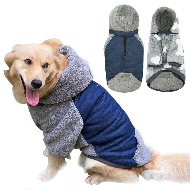 Fluffy Reversible Plaid Hoodie for Dogs