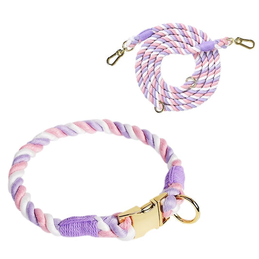 Cotton Rope Leash & Collar Set