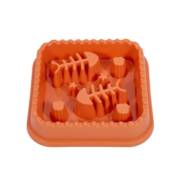 Fish Bone Slow Feeder Bowl