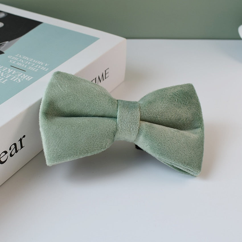 Mint Green Personalized Bow Tie Collar