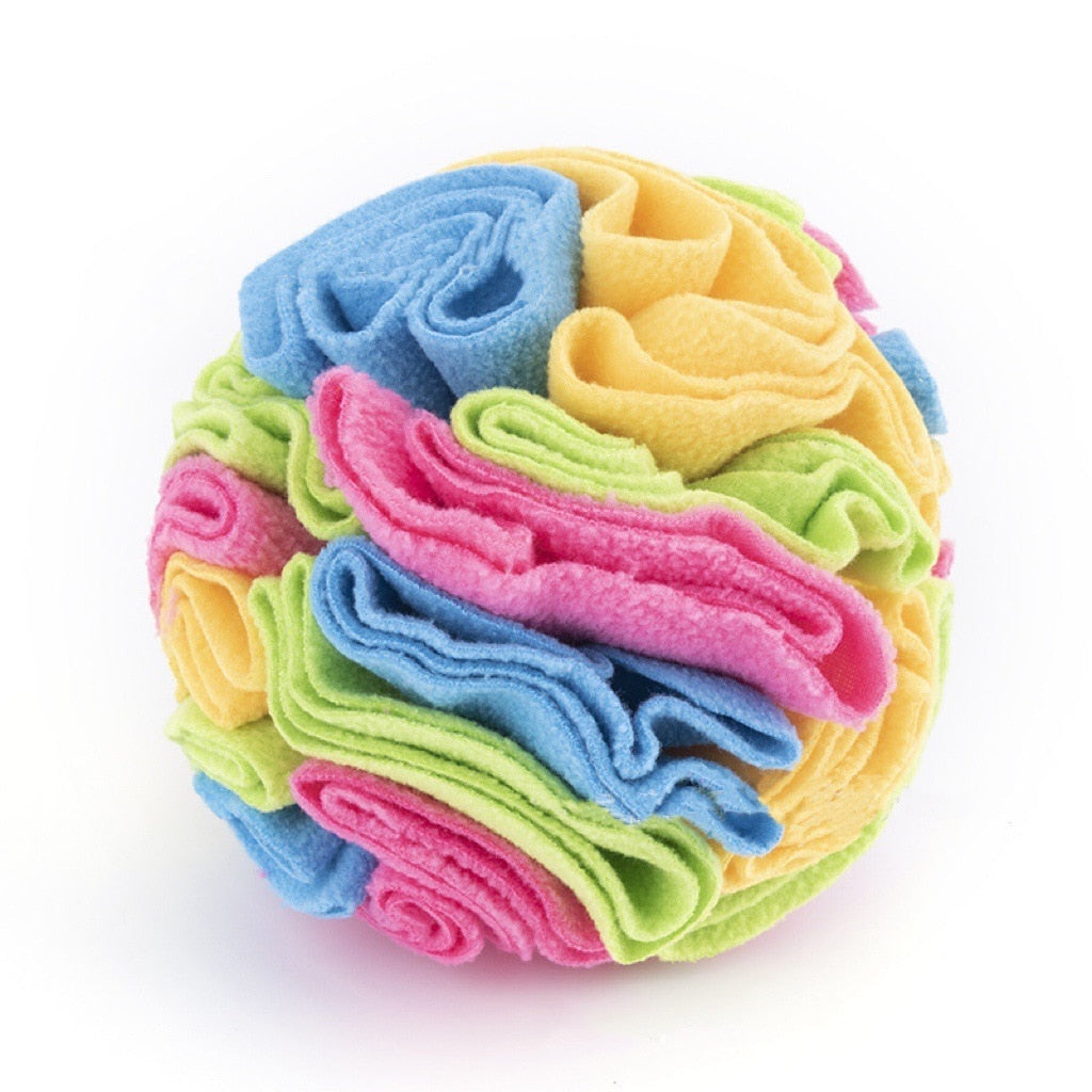 Fleece Snuffle Ball Nosework Dog Toy