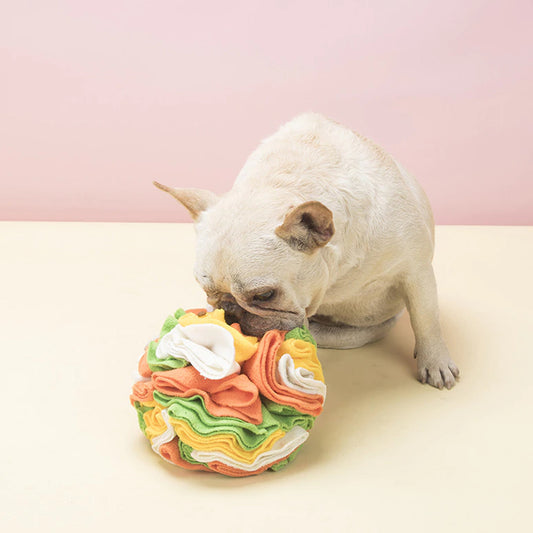 Fleece Snuffle Ball Nosework Dog Toy