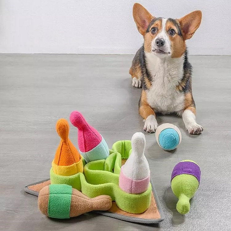 Bowling Pin Interactive Nosework Dog Toy