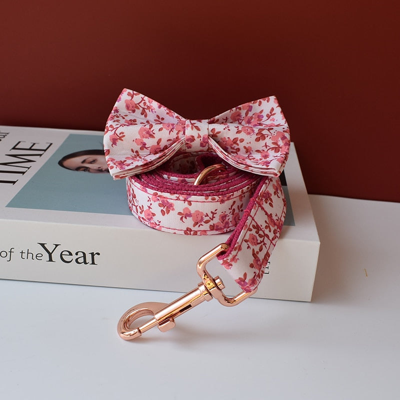 Pink Floral Print Leash