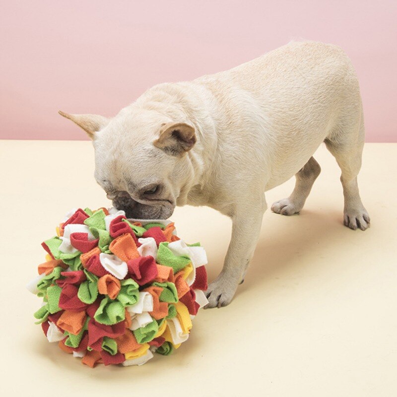 Fleece Knotted Snuffle Ball Nosework Dog Toy