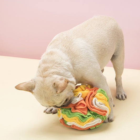 Fleece Snuffle Ball Nosework Dog Toy