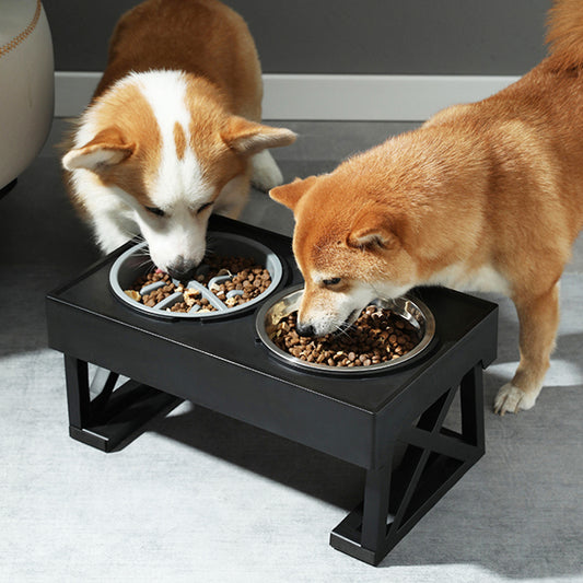 Multi-level Adjustable Elevated Dog Table and Bowls