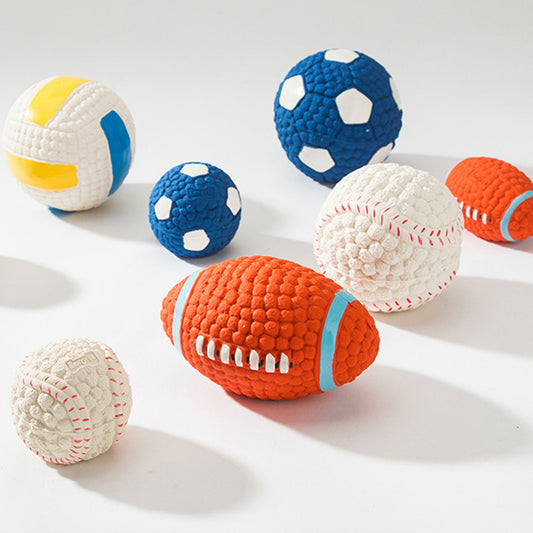 Sport Balls Squeaky Latex Dog Toy