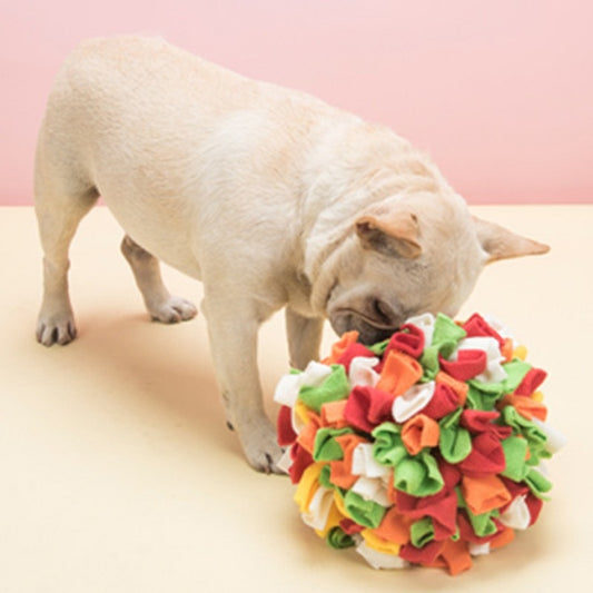 Fleece Knotted Snuffle Ball Nosework Dog Toy