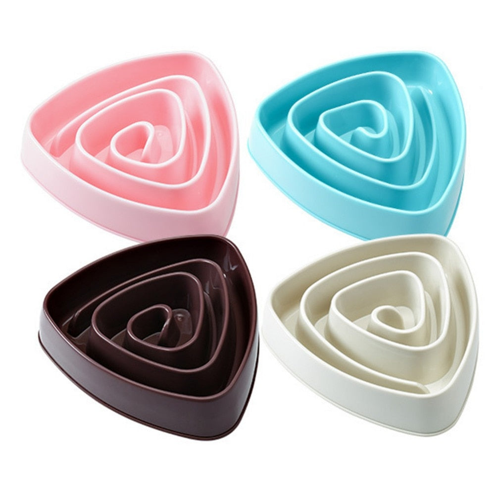 Triangle Spiral Slow Feeder Bowl
