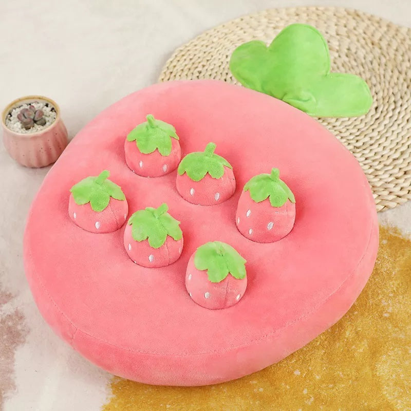 Strawberry Interactive Nosework Dog Toy