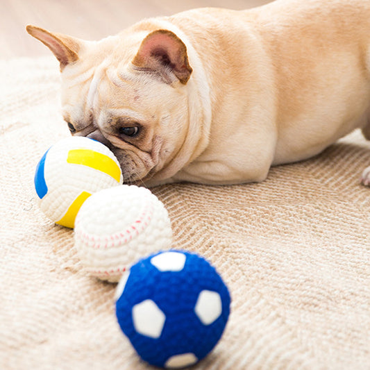 Sport Balls Squeaky Latex Dog Toy