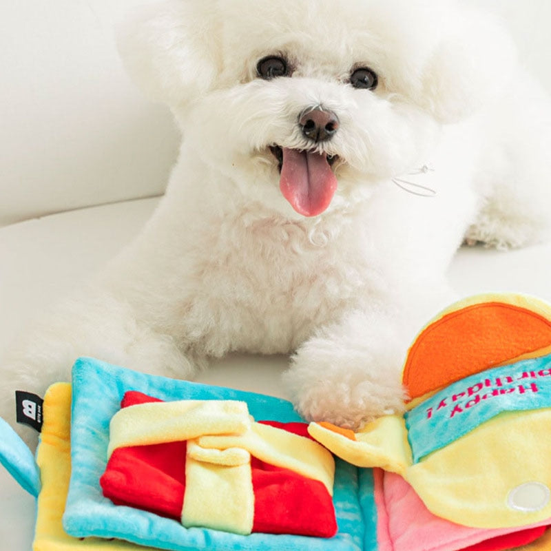 Birthday Sniff Book Nosework Dog Toy