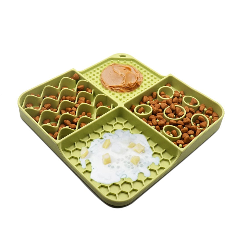 2-In-1 Slow Feeder Silicone Lick Mat