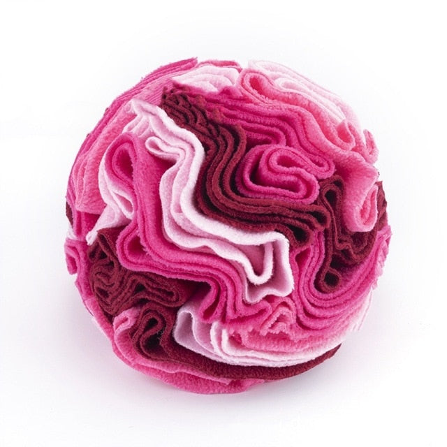 Fleece Snuffle Ball Nosework Dog Toy