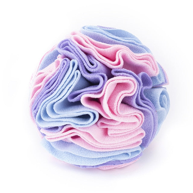 Fleece Snuffle Ball Nosework Dog Toy
