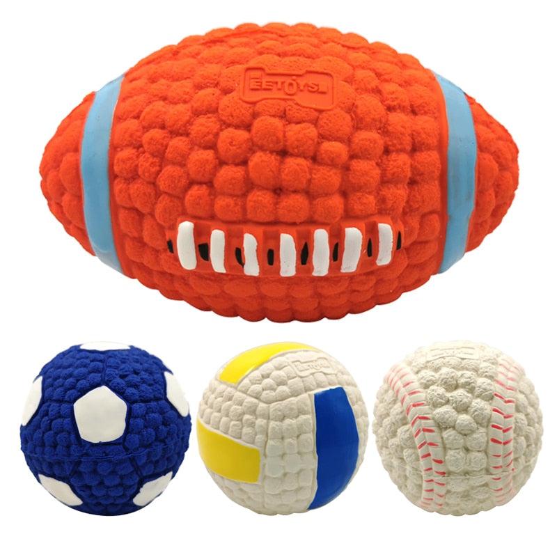 Sport Balls Squeaky Latex Dog Toy