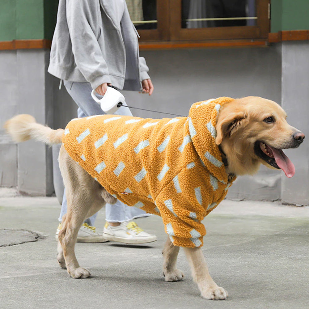 Fluffy Wool Hoodie for Large Dogs