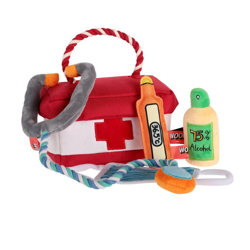 Medical Bag Interactive Dog Toy Set