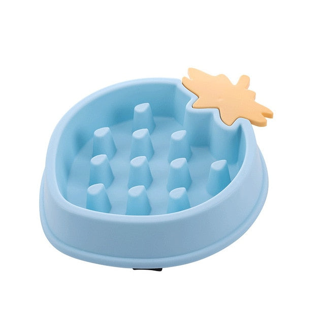 Cute Strawberry Slow Feeder Bowl