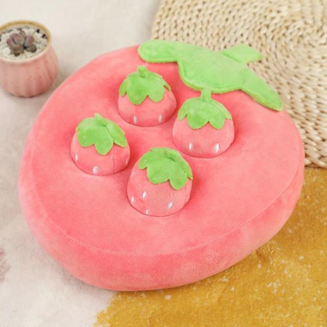 Strawberry Interactive Nosework Dog Toy