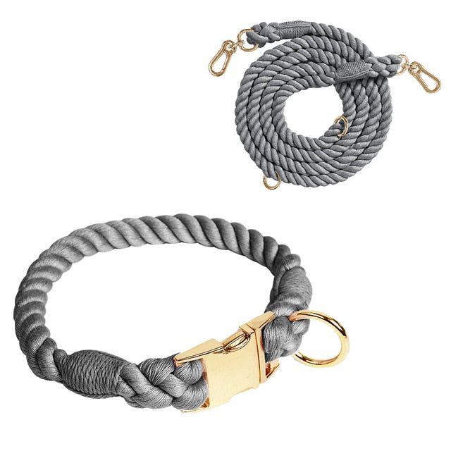 Cotton Rope Leash & Collar Set