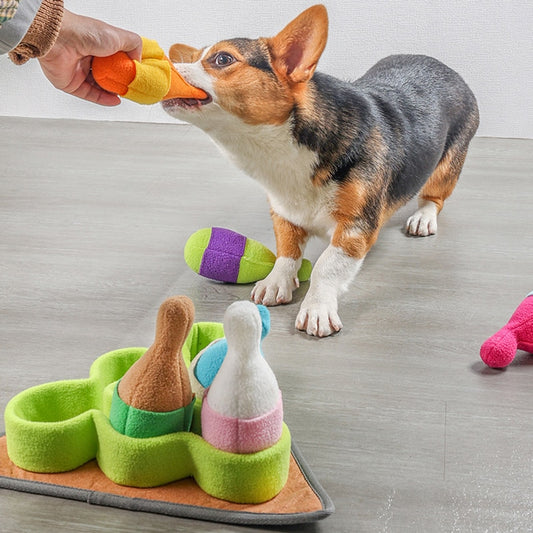 Bowling Pin Interactive Nosework Dog Toy