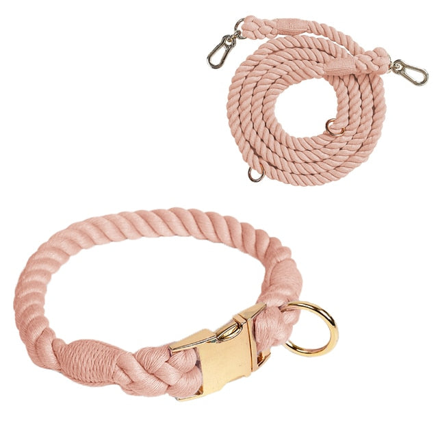 Cotton Rope Leash & Collar Set