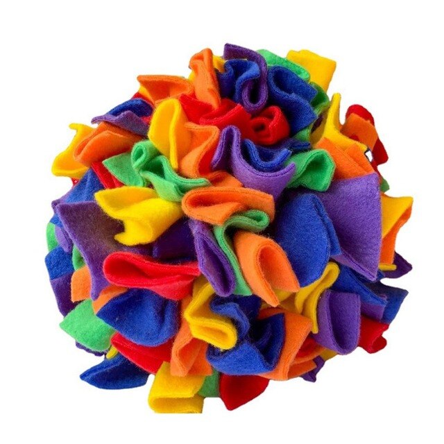 Fleece Knotted Snuffle Ball Nosework Dog Toy