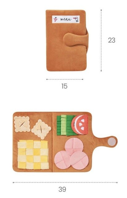 Cute Lunch Menu Interactive Nosework Dog Toy