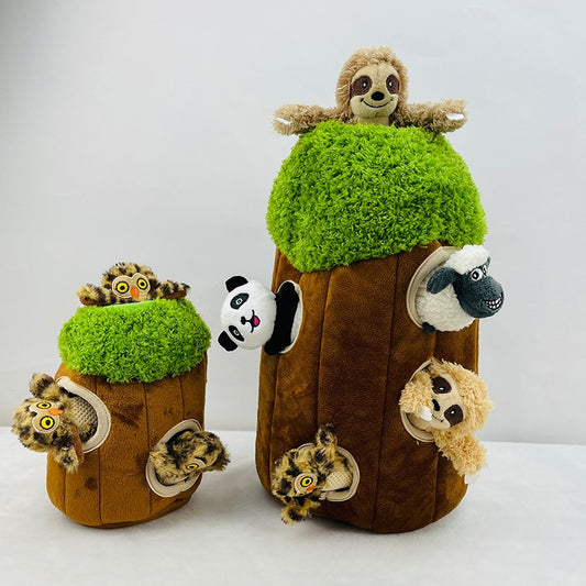 Animal Tree Burrow Interactive Dog Toy