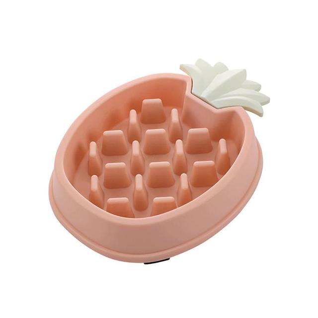 Cute Pineapple Slow Feeder Bowl