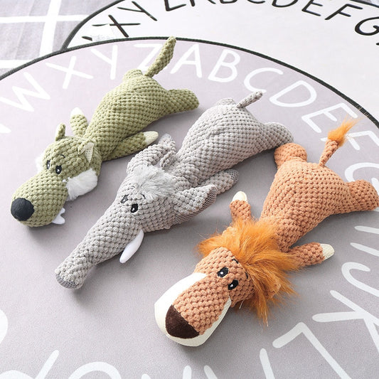 Cute Animal Squeaky Plush Dog Toy