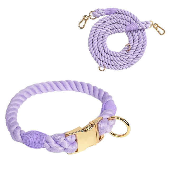 Cotton Rope Leash & Collar Set