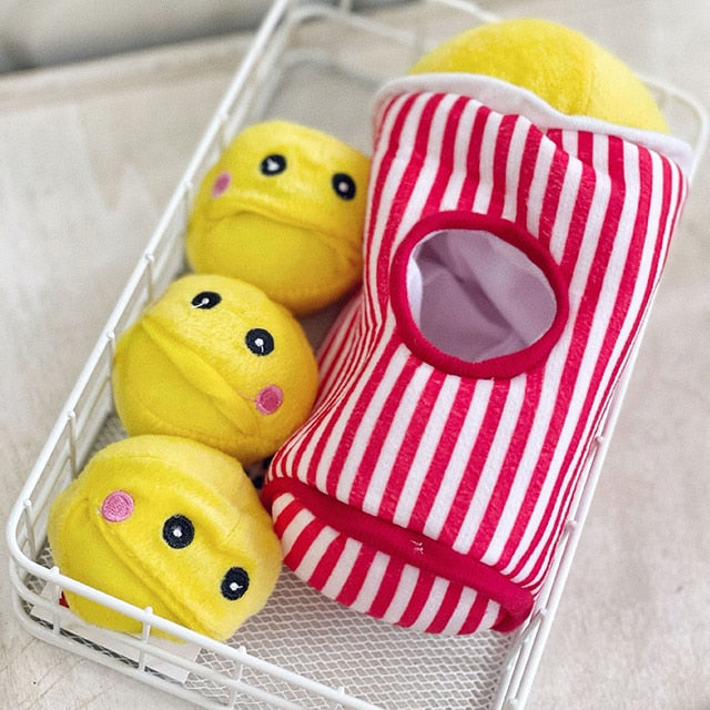 Popcorn Cheese Pea Snack Interactive Dog Toy