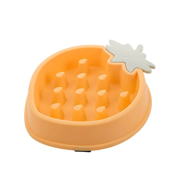 Cute Strawberry Slow Feeder Bowl