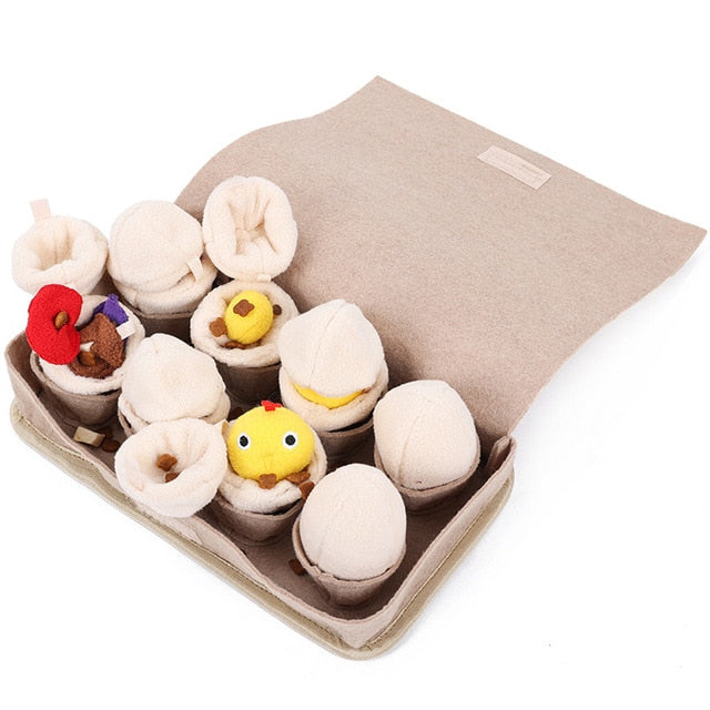 Egg Carton Interactive Nosework Dog Toy