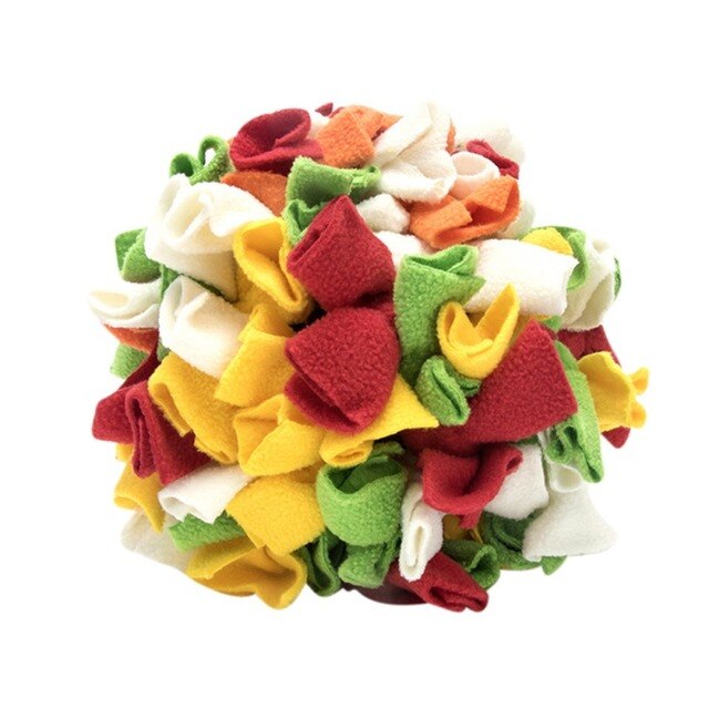 Fleece Knotted Snuffle Ball Nosework Dog Toy