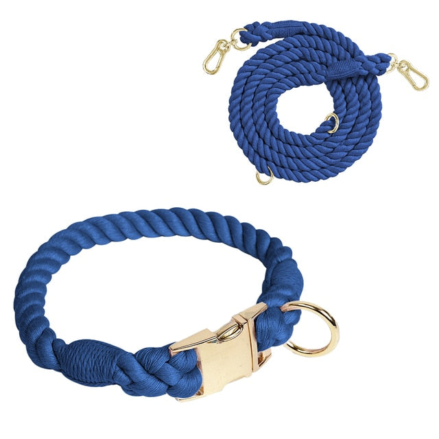 Cotton Rope Leash & Collar Set