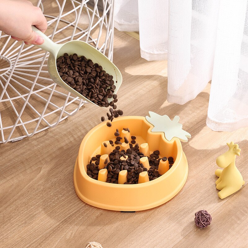 Cute Strawberry Slow Feeder Bowl