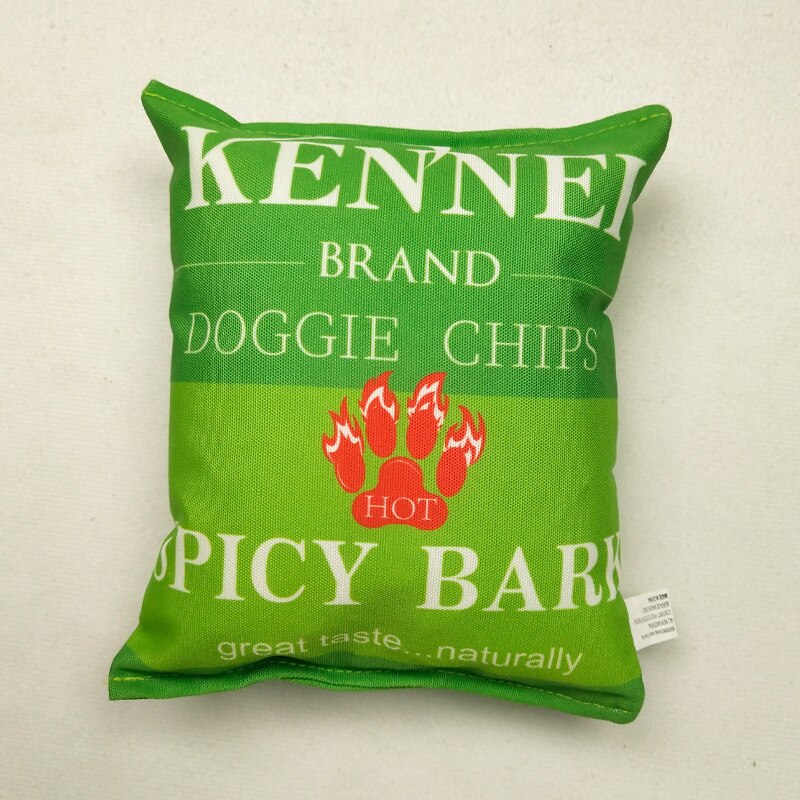 Potato Chip Bag Parody Plush Dog Toy