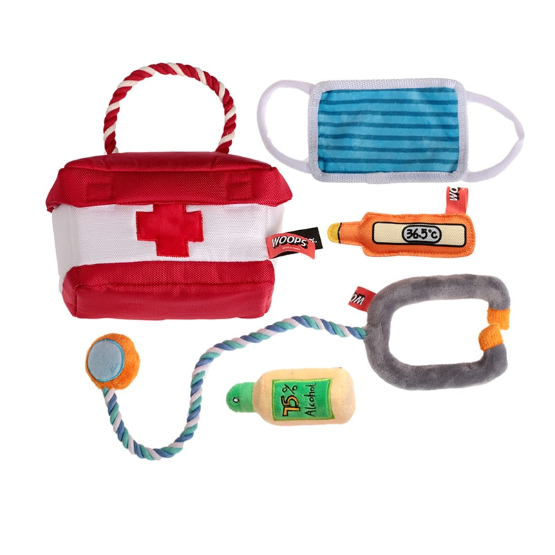 Medical Bag Interactive Dog Toy Set