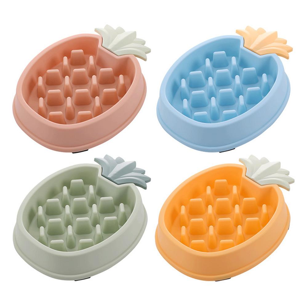 Cute Pineapple Slow Feeder Bowl