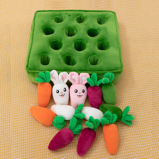 Bunny Carrot Crop Interactive Nosework Dog Toy