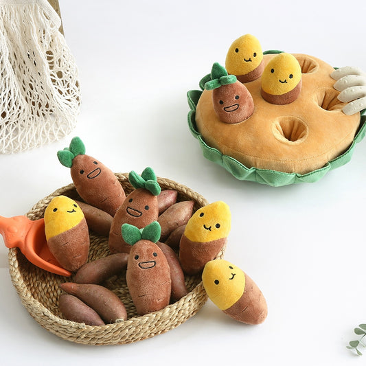 Sweet Potato Crop Interactive Dog Toy