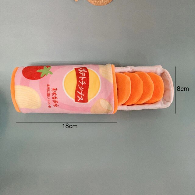 Canned Potato Chip Stack Interactive Nosework Dog Toy