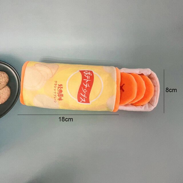 Canned Potato Chip Stack Interactive Nosework Dog Toy