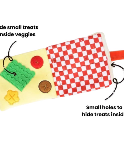 Lunch Basket Sniff Book Nosework Dog Toy