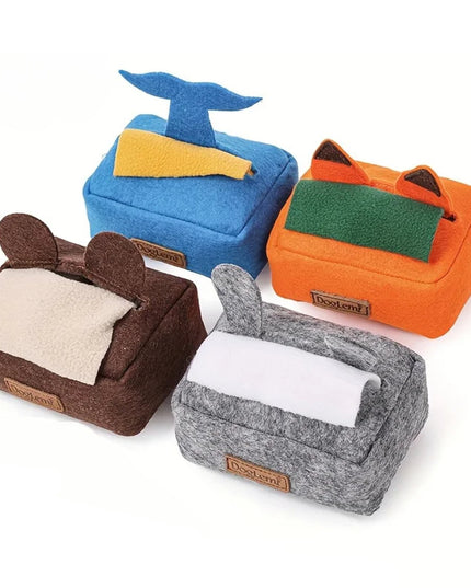 Tissue Box Nosework Dog Toy